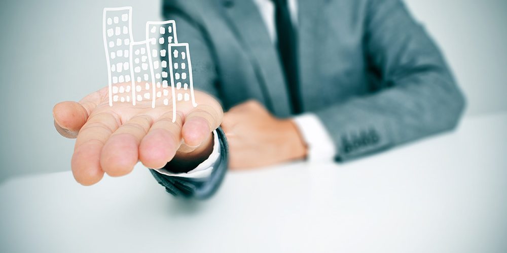 businessman and buildings
